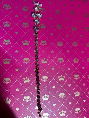 Rhinestone Tennis Bracelet - Clear Crystals